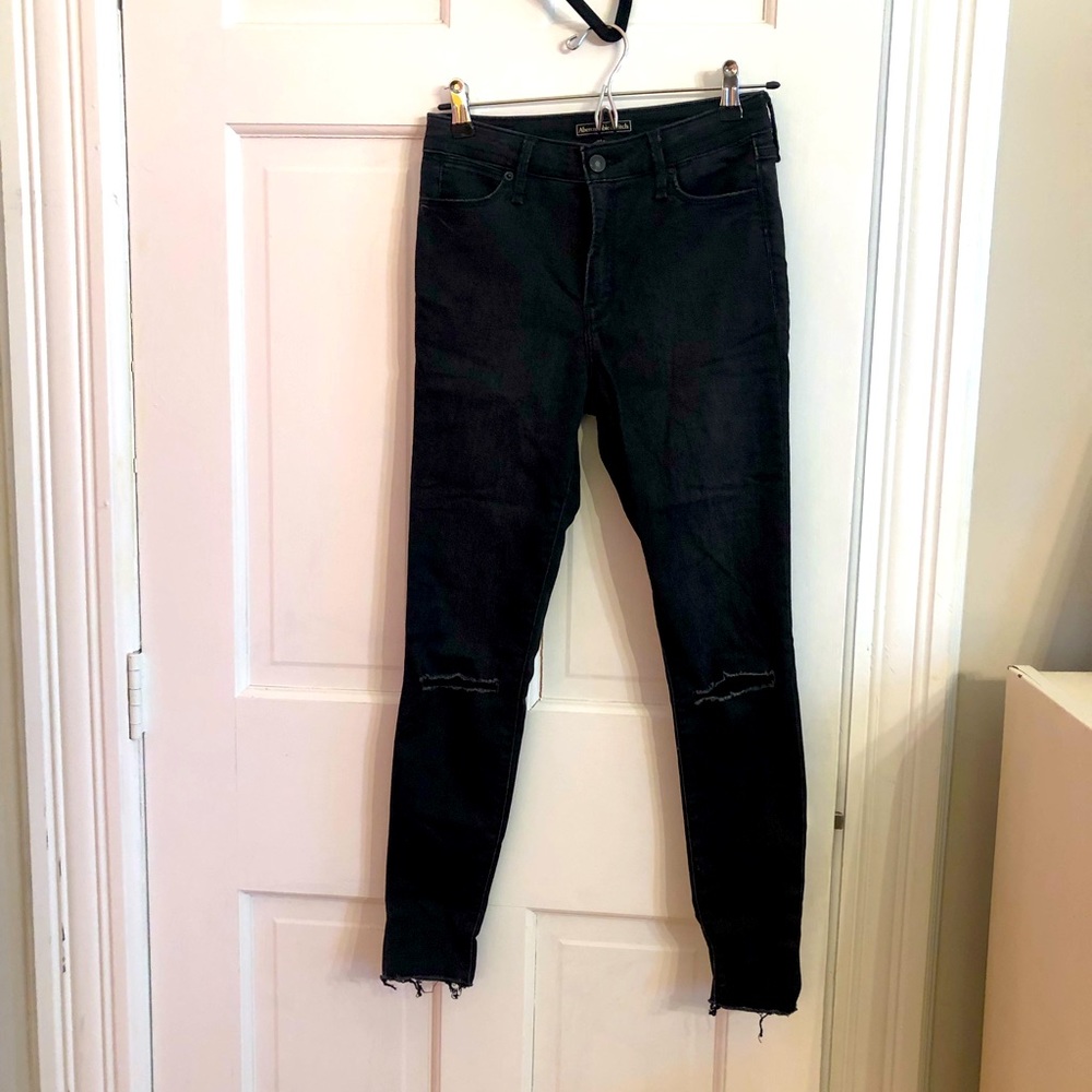 Black summer jeans